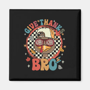 Imán Gracias Bro Cute Turkey Toddler Gracias