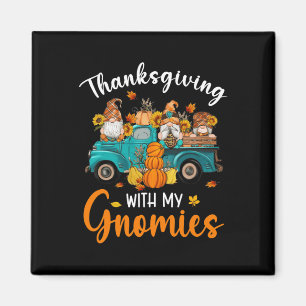 Imán Gracias con mis amigos de Gnomies Gnomes Happy
