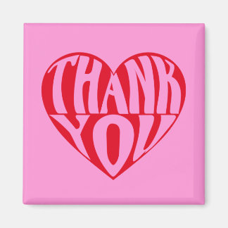 Imán Gracias corazón rojo