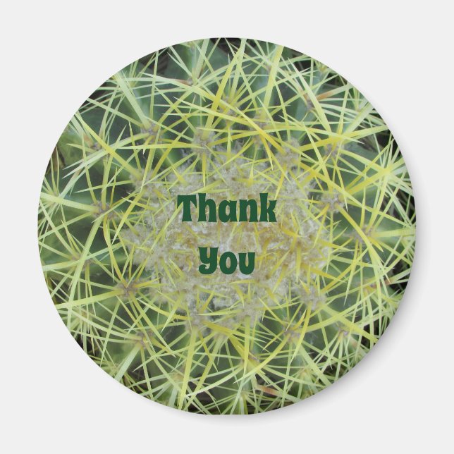 Imán Gracias Desert Cactus Foto Naturaleza Apreciación (Frente)