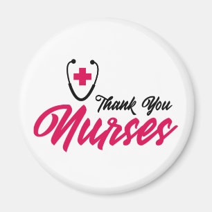 Imán Gracias Enfermeras Rosa