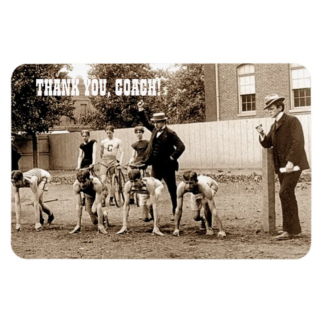 Imán Gracias Entrenador. Magnet de regalo de foto de de (Horizontal)