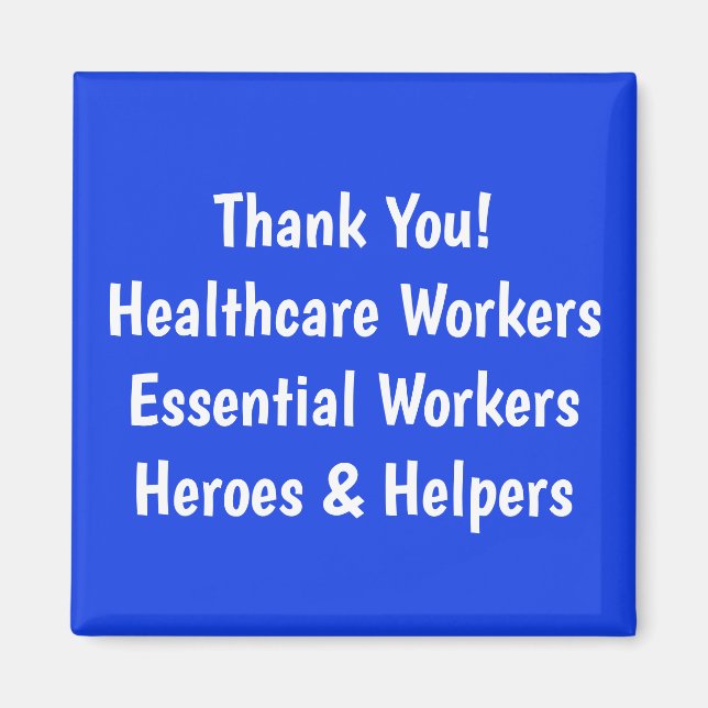 Imán Gracias!  Esencial para trabajadores sanitarios (Frente)