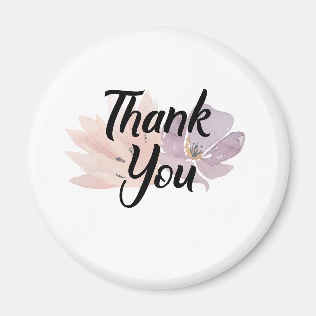 Imán Gracias Favor Floral (Frente)