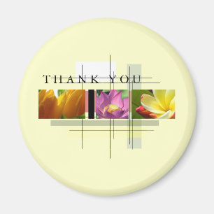 Imán Gracias, flores
