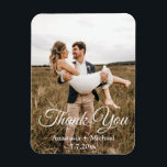 Imán gracias, guión clásico, foto boda<br><div class="desc">gracias,  guión clásico,  foto de la boda del país,  personalizado</div>