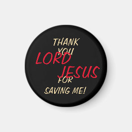 Imán "Gracias JESÚS Por Salvarme" Negro