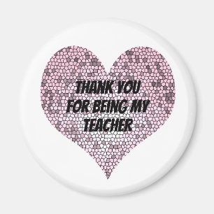 Imán Gracias Maestra Mosaic Apreciación Del Corazón Ros