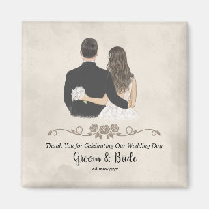 Imán Gracias Magnet Personalized Wedding Favor
