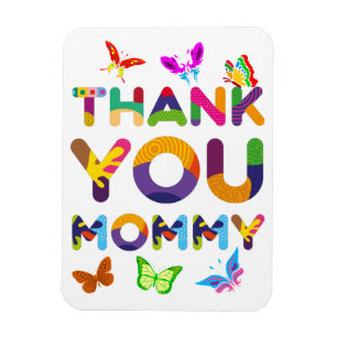 Imán Gracias mamá Colorful