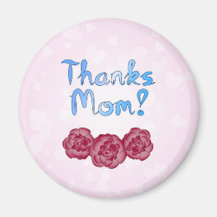 Imán Gracias Mamá con Flor de Clavel para el Día de la 