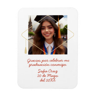 Imán Gracias mi graduación con foto recuerdo