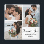 Imán gracias, mínimo 3 boda de collage de fotos<br><div class="desc">fotos de freepik.com elegante boda de caligrafía 3 collage de fotos Gracias imán.</div>