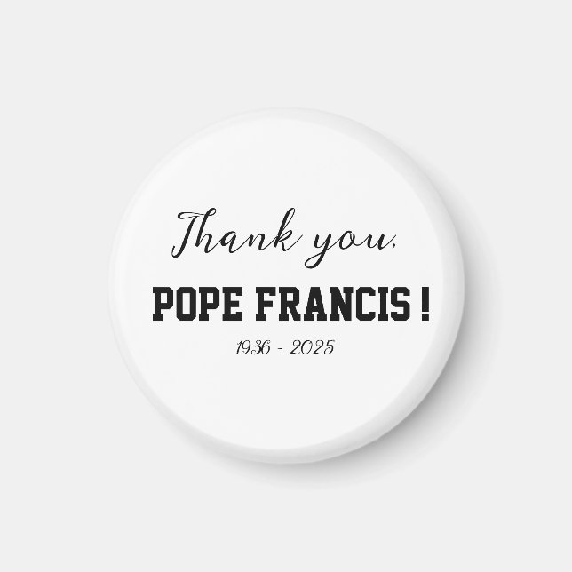 Imán Gracias, papa Francisco falleció Wind Chime (Frente)