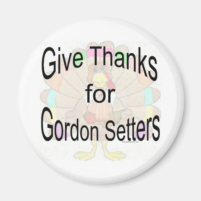 Imán Gracias por Gordon Setters - Magnet (Frente)