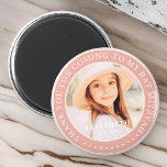 Imán Gracias Por Ir A Mi Foto De Bat Mitzvah<br><div class="desc">Este diseño simple y clásico está compuesto por tipografía de la síspera y agrega una foto personalizado. Gracias por venir a Bat Mitzvah.</div>