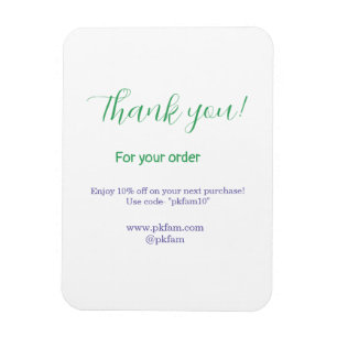 Imán Gracias por la compra negocio familiar social azul