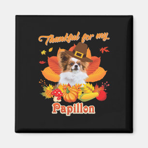 Imán Gracias por mi acción de gracias de perro de Papil