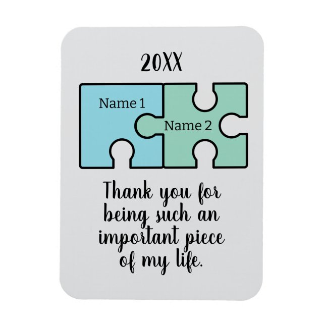 Imán Gracias por ser tan importante pieza (Vertical)