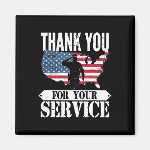 Imán Gracias Por Su Servicio, Veterano Patriota Militar