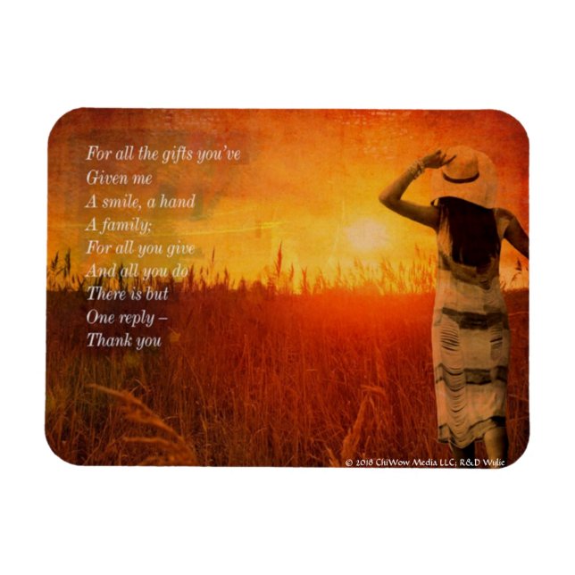 Imán Gracias - Por todos los regalos que me diste (Horizontal)