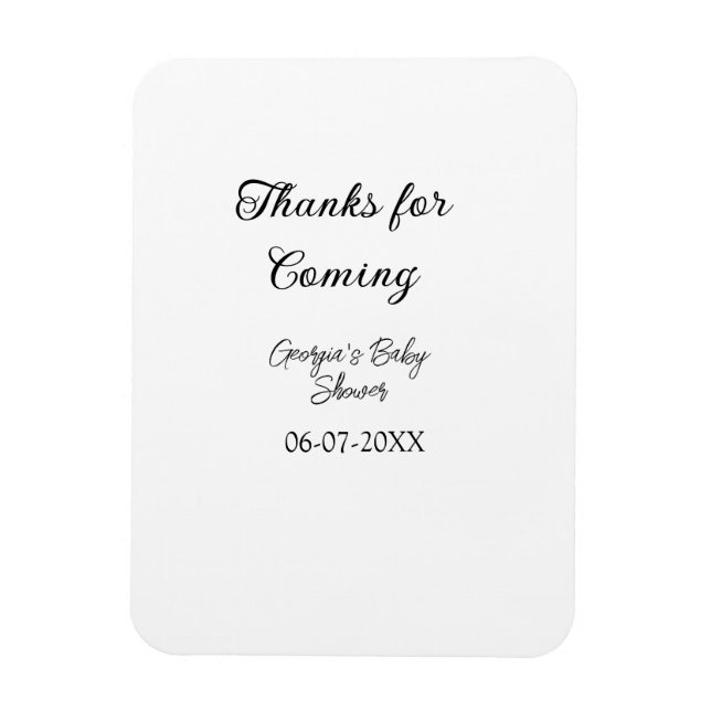 Imán Gracias por venir a la ducha de bebé, simple y mod (Vertical)