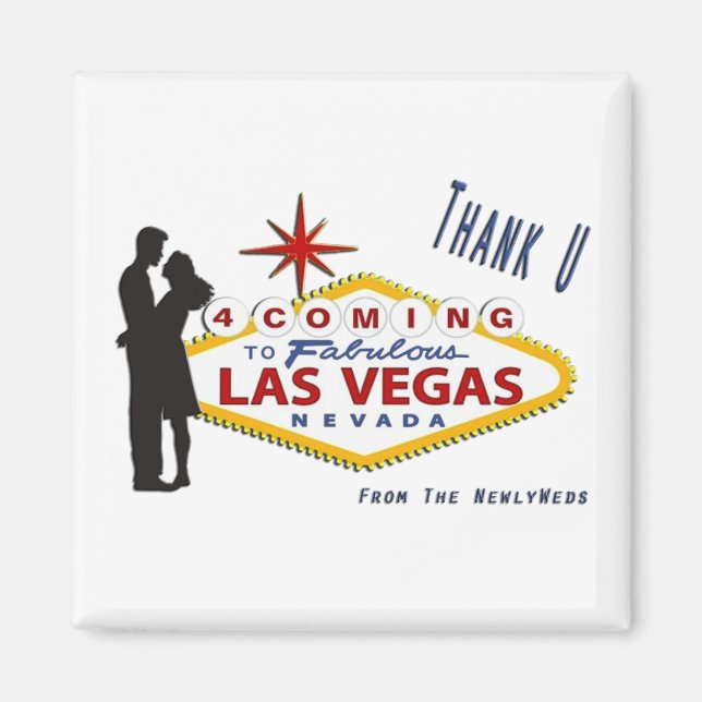 Imán Gracias por venir a Las Vegas Magnet (Frente)