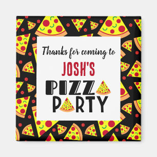 Imán Gracias por venir a los niños Pizza cumpleaños fav