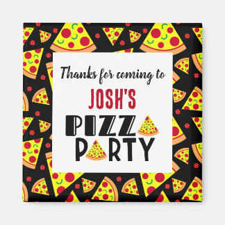 Imán Gracias por venir a los niños Pizza cumpleaños fav