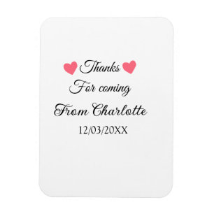 Imán gracias por venir añadir nombre mensaje de texto 
