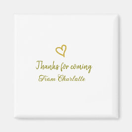 Imán gracias por venir añadir nombre mensaje de texto d