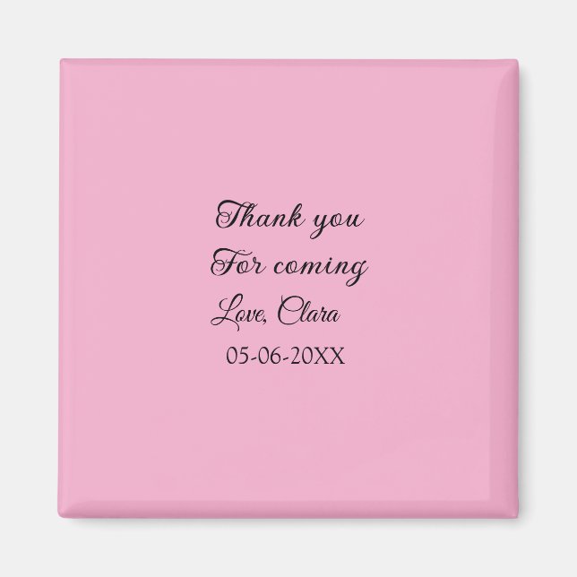 Imán gracias por venir mensaje de texto nombre  (Frente)