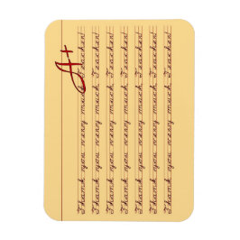 Imán Gracias, Profesor, Vintage Penmanship Gracias