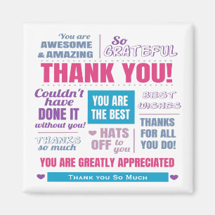 Imán Gracias Rosa A La Tipografía Moderna