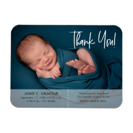 Imán Gracias simple lindo nombre bebé nacimiento de fot