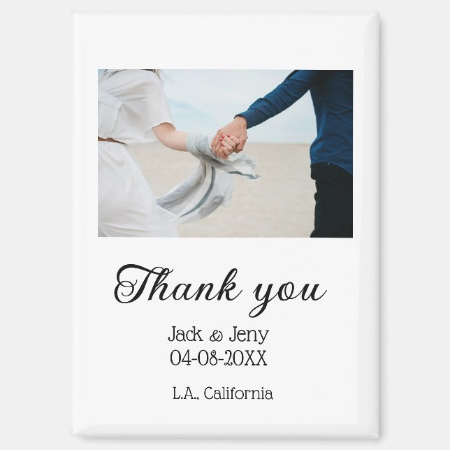 Imán Gracias simple y moderno mensaje de nombre de pare (Anverso)