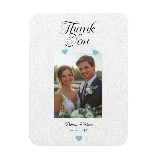 Imán Gracias - Tarjeta Boda (Vertical)