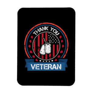 Imán Gracias Veteranos Tributo militar patriótico
