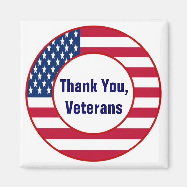 Imán Gracias Veterans Magnet (Frente)