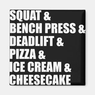 Imán Graciosa Bodybuilding Gym Pizza Helado Crema Paste