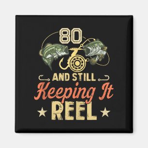 Imán Graciosa Camisa De Pescador De Cumpleaños 80 Para 