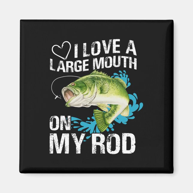 Imán Graciosa Camisa Pescadora. Amo Una Boca Grande En  (Frente)