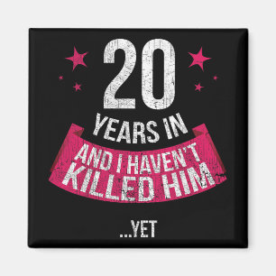 Imán Graciosa camiseta del 20° Aniversario de la Esposa