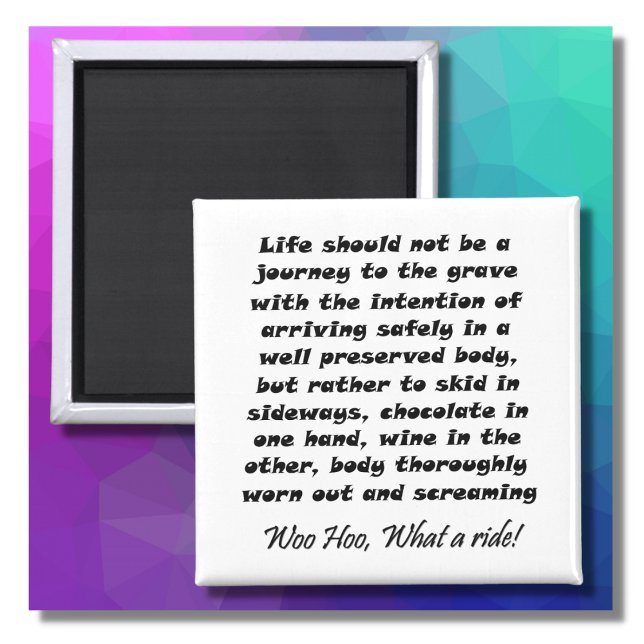 Imán Graciosa cita de chiste humor regalo imanes (A funny wine quote perfect to celebrate a birthday. Black and white simple typography cute magnet.)