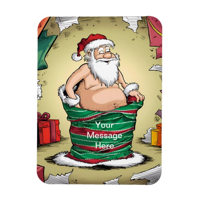 Imán Graciosa colección de Navidades sucios de Santa (Vertical)
