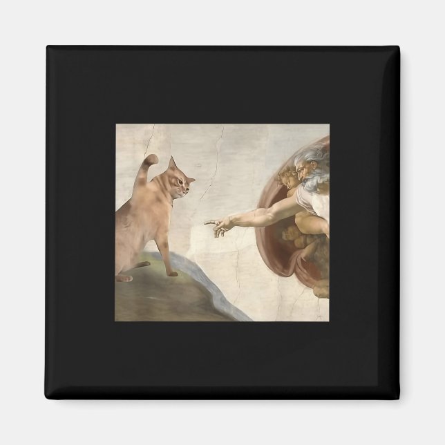 Imán Graciosa Creación De Dios De Adán Meme Jesús (Frente)