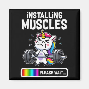 Imán Graciosa Curte Unicorn Workout Gym Fitness Weightl