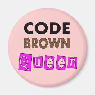 Imán Graciosa enfermera "CÓDIGO BROWN QUEEN" regalos