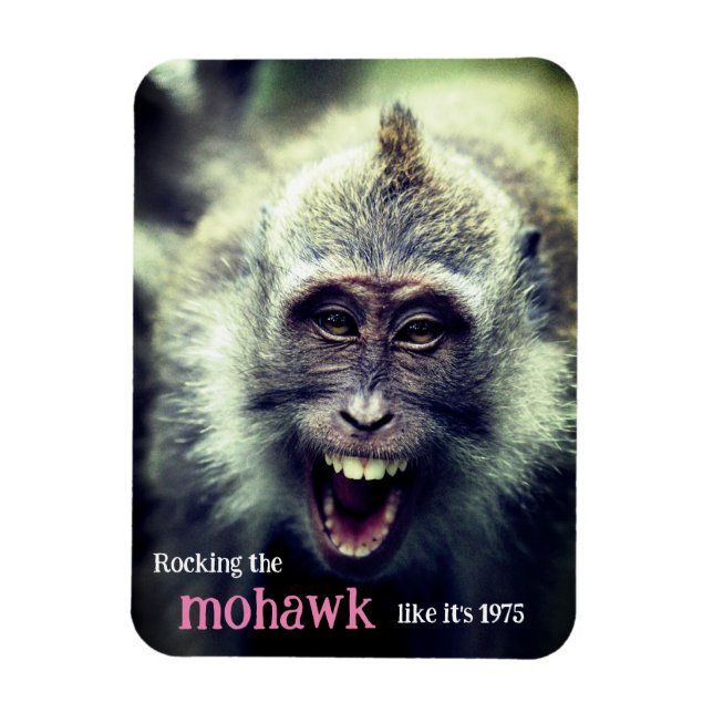 Imán Graciosa foto de mono macaco (Vertical)