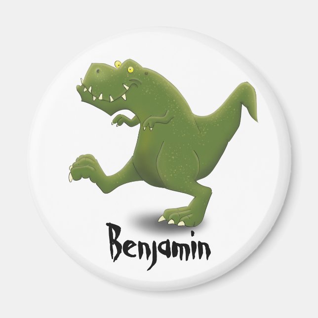 Imán Graciosa ilustración del personalizado de dinosaur (Frente)